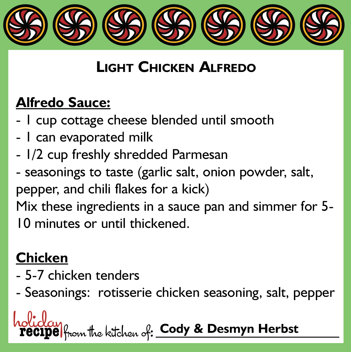 Light Chicken Alfredo