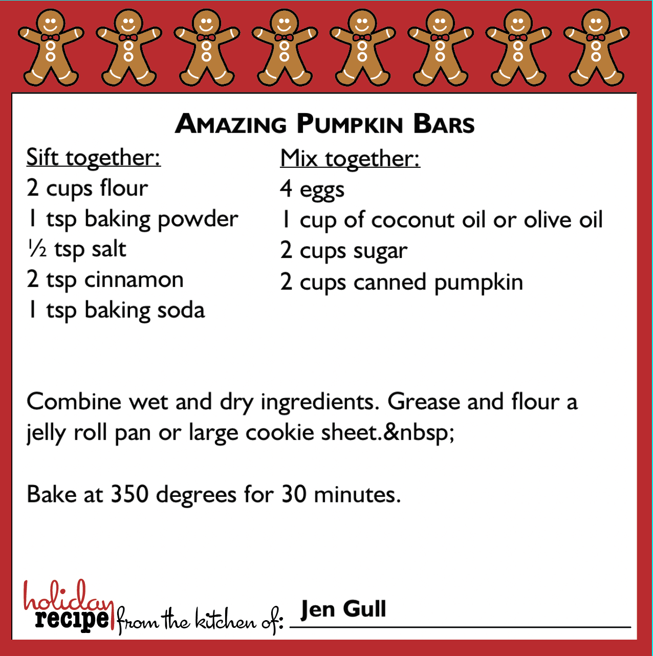 Amazing Pumpkin Bars