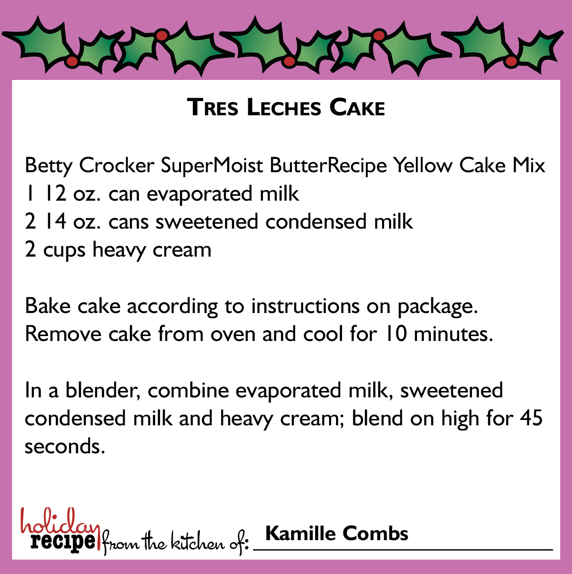 Tres Leches Cake