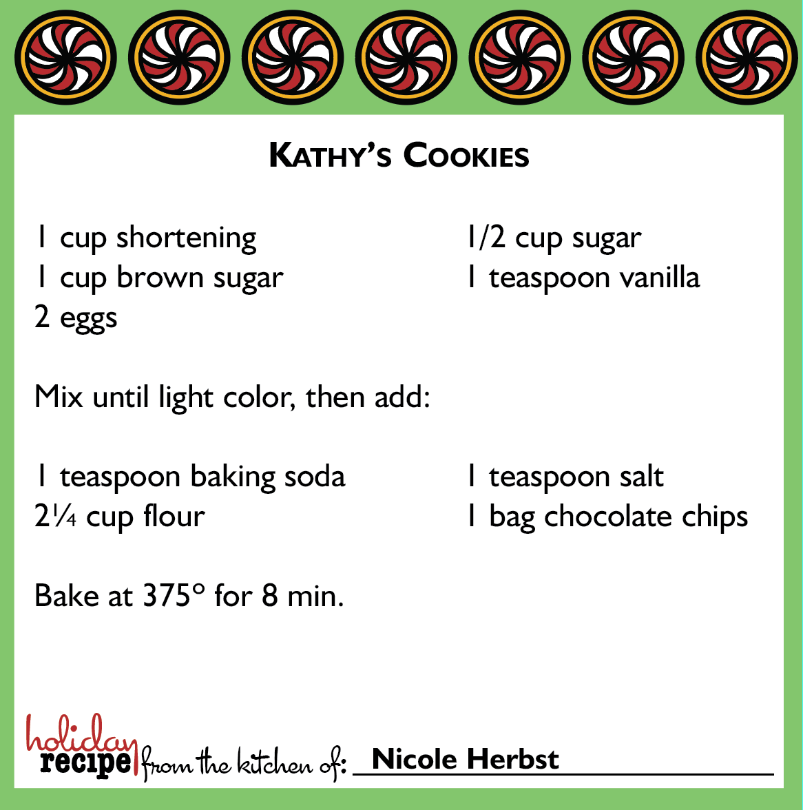Kathy's Chocolate Chip Cookies