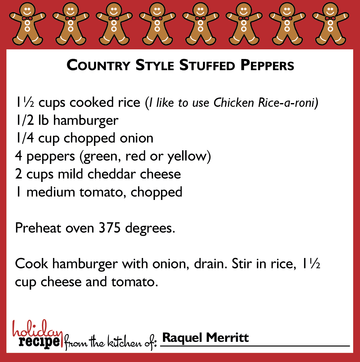 Country Style Stuffed Peppers