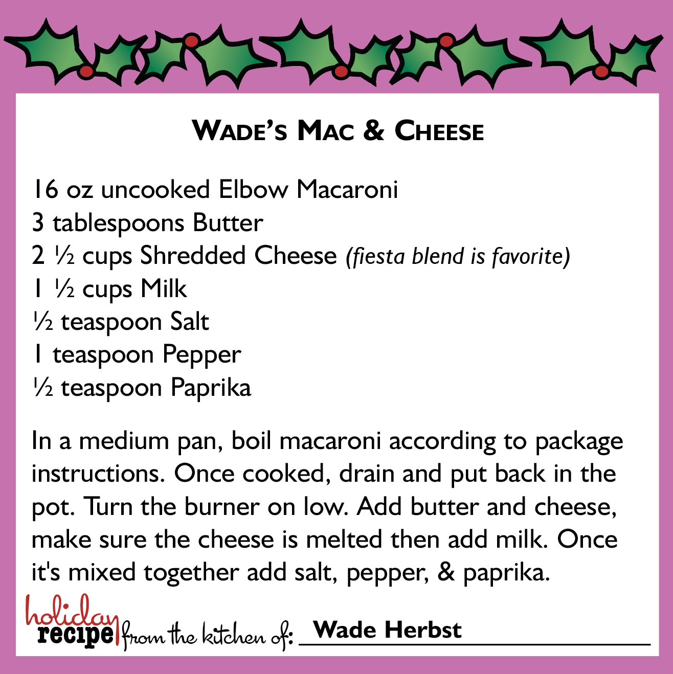 Mac &amp; Cheese