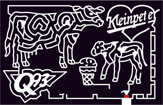 09_LA_Alexandria Louisiana, Cow, calf, logo, Heart, ice cream, cone, Radio, sponsor, 2009, kleinpeter, q93