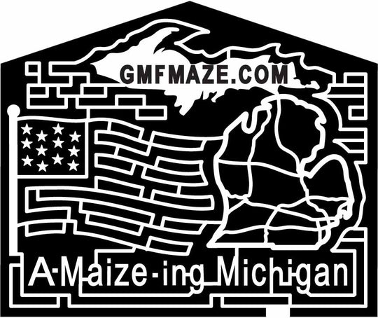 09_MI_Richland Michigan, Flag, state, shape, USA, American, wave, Patriotic, 2009