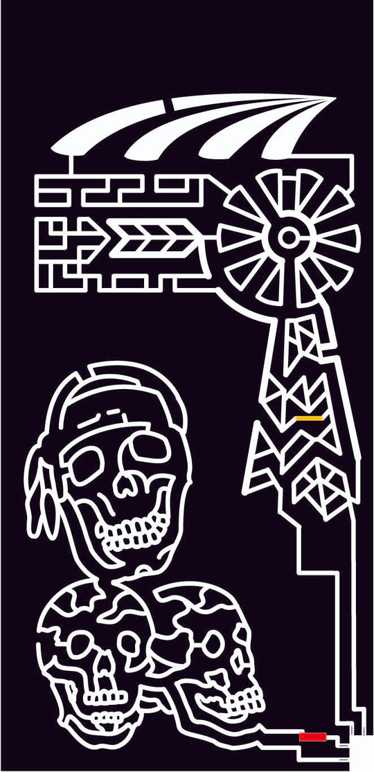09_MI_Vermontville Michigan, Skull, Windmill, Bones, Skeleton, 2009
