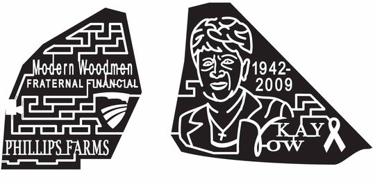 09_NC_Cary North Carolina, portrait, logo, Ribbon, Breast Cancer, Cancer, in memoriam, sponsor, modern, woodmen, 2009, financial