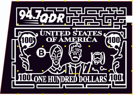 09_NC_Clayton North Carolina, logo, Scary, frankenstein, Halloween, dollar, bill, money, 2009, hundred, alien, qdr