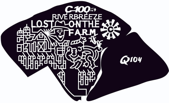 09_Nova Scotia_Truro Canada, Barn, farm, Pig, Windmill, Scarecrow, Corn, Fence, sponsor, logo, cob, Hog, 2009, q104