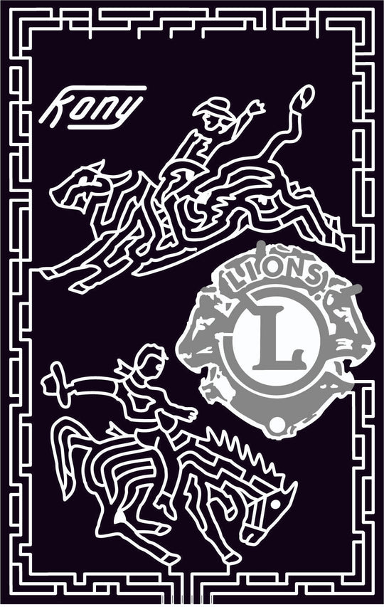 09_UT_Washington Utah, Bull, Horse, Cowboy, buck, logo, rodeo, lions club, sponsor, 2009, kony,