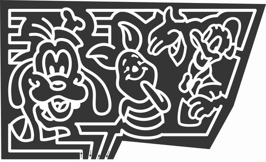 10-ENG_Cumbria A Animal, Goofy, Dog, Piglet, Pig, Daffy Duck, Duck, Hand, Dog Ears, Smile, Hair, Eyes, Beak, Bow tie, 2010, England, famous, cartoon, celebrity