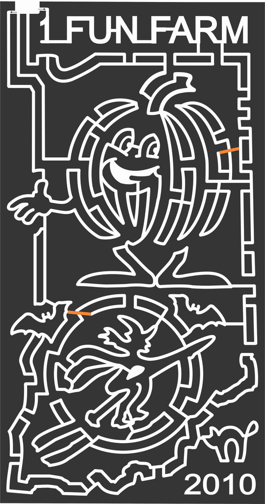 10_IN_Farmland 2010, Pumpkin, Witch, bat, Cat, state, shape, Halloween, Indiana