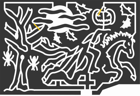 10_MS_Canton 2010, Tree, Pumpkin, Horse, Cloud, Moon, bat, Spooky, Spider, Animal, Halloween, headless, horseman, Mississippi