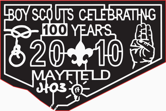 10_TN_Athens 100, 2010, Scout, Boy Scout, BSA, Symbol, Hand, Mayfield, Light, Lightbulb, Finger, Fingers, Knot, Rope, sponsor, logo, Tennessee