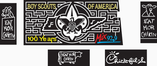 10_TN_Springfield Chikin, Chick Fil-A, Boyscout, Boy Scouts, Boy Scout, Boy, Eagle, Wings, America, Cow, Tail, Animal, 100, 2010, Symbol, Eat Mor Chikin, Cows, Animals, Music, Note, logo, sponsor, Radio, Tennessee, chickfila, mix92,