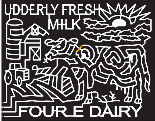 10_TX_Moulton Cow, Sunrise, Barn, 2010, Tractor, Animal, Sun, Milk, Dairy, udder, udders, Texas, four e