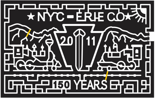 11_PA_Waterford Pennsylvania, railroad, Train, locomotive, Sun, station, spike, track, 2011, nyc, erie, 150 years.jpg