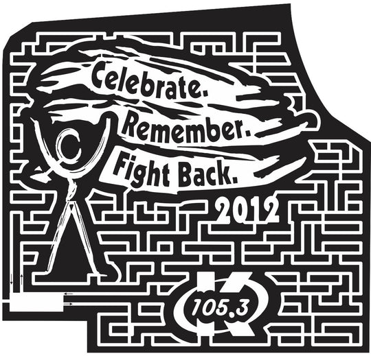 12_MI_Somerset_Center Michigan, stick, figure, Celebrate, radio logo, Radio, sponsor, logo, paint, 2012, smear