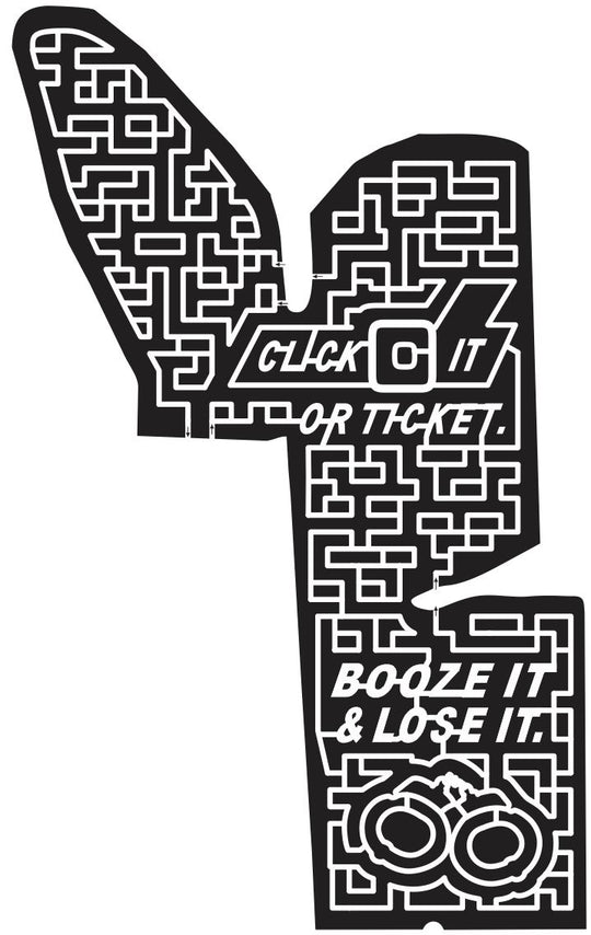 12_NC_Garner North Carolina, seat belt, seat, belt, handcuffs, paths, charity, logo, 2012, click, ticket, booze, lose