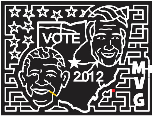 12_OH_New_Carlisle Ohio, state, shape, barack, obama, mitt, romney, star, vote, election, politics, 2012, mvg