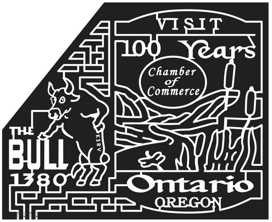 12_OR_Ontario Oregon, Bull, Field, Animal, Radio, logo, sponsor, Commerce, 2012, chamber