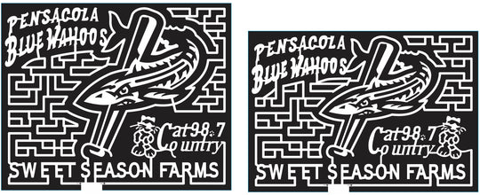 14_FL_Milton_2 2014 Florida fish shark pensacola blue wahoos bat sports mascot logo cat 987 sponsor baseball.JPG