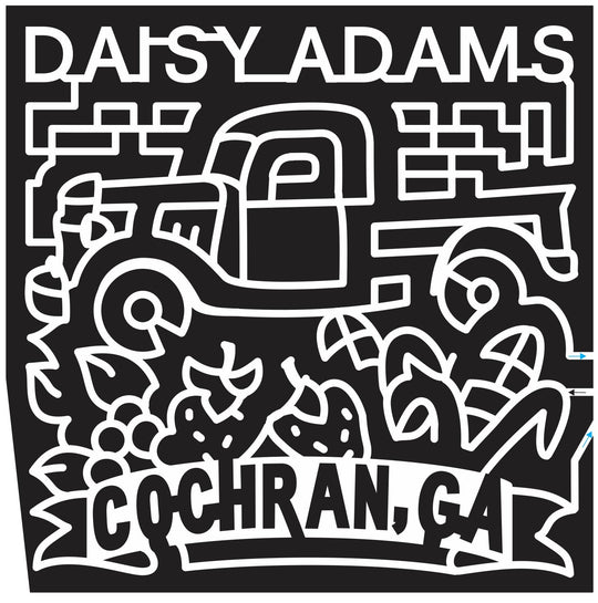 14_GA_Cochran 2014 Georgia truck antique wheel ribbon banner berry berries strawberry corn cob.JPG