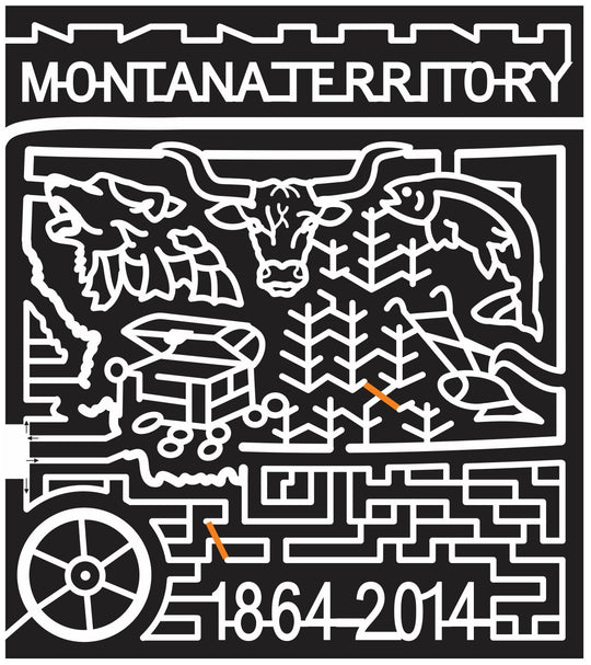 14_MT_Billings 2014 Montana state shape fish bull wolf dog chest coin gold corn stalk wildlife wheel.JPG