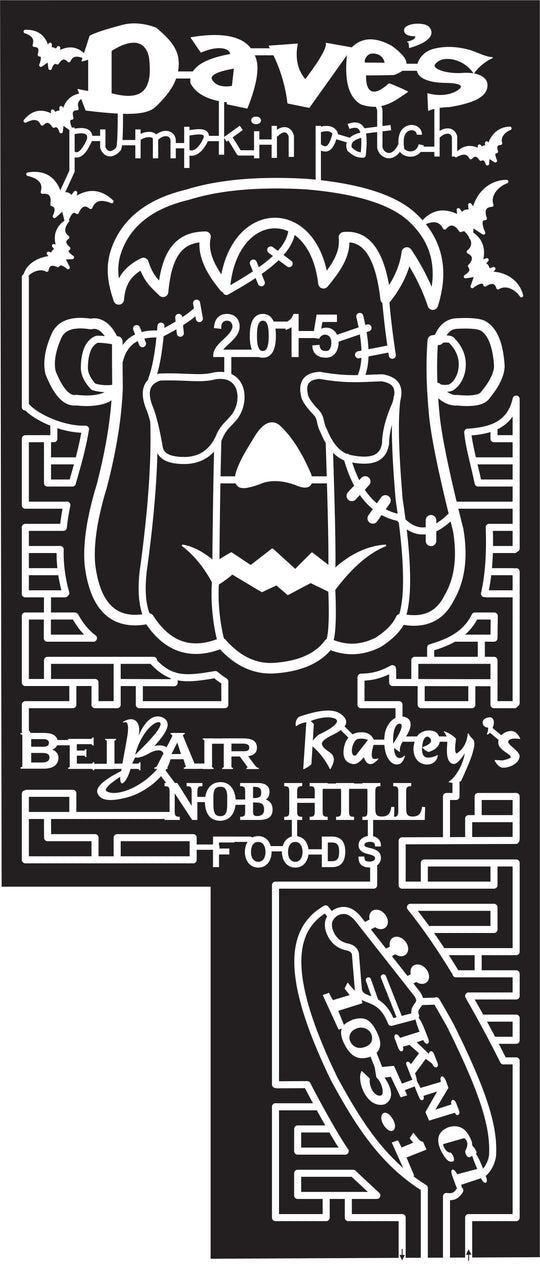 15_CA_West Sacramento 2015, California, West Sacramento, Dave's Pumpkin Patch, frankenstein, bat, Radio, logo,