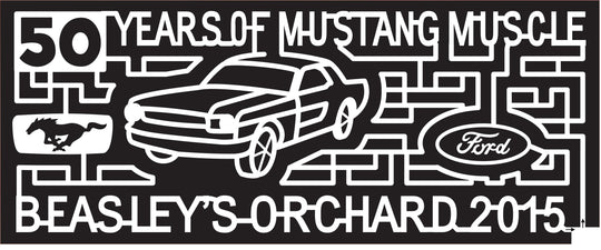 15_IN_Danville, 2015, Indiana, Danville, 50, Mustang, car, ford logo, logo, Beasley's Orchard, Years of mustang muscle