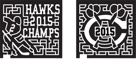 15_IN_Hobart 2, 2015, Indiana, Hobart, Hawks Champs, Hockey, Sports, Trophy, Champions, Champion, Blackhawks, Mascot, Athlete, Person