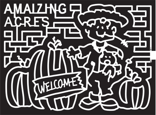 15_MO_Barnard, 2015, Missouri, Bernard,  Amazing Acres, Welcome, Pumpkin, Pumpkins, Farmer, Person, Sign, Pig, Animal, Farm, straw, wheat