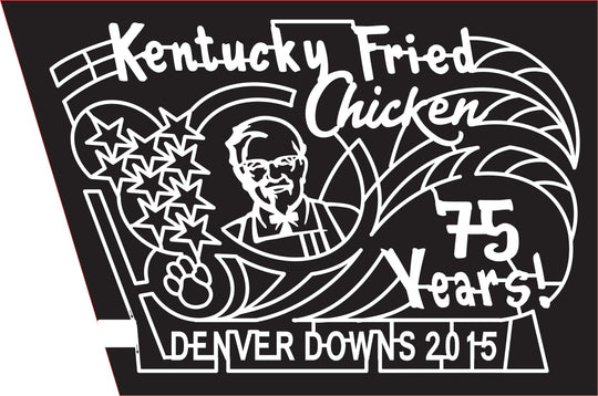 15_SC_Denverdowns_Pendleton 2015, South Carolina, Pendleton, KFC, Kentucky Fried Chicken, Star, Stars, 75 Years, Denver Downs, Face, Guy, Man, Dog Paw, Paw