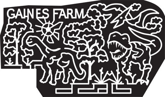 15_VT_Guilford 2015, Vermont, Guildord, Longneck, T-Rex, Tree, Dinosaur, cloud, grass, tree, gaines, farm