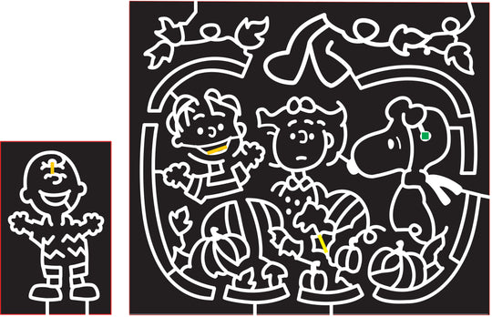 16_CA_San Luis Obispo, 2016, California, peanut, peanuts, charlie brown, linus, sally, pumpkins, leaf, leaves, vines, halloween, characters