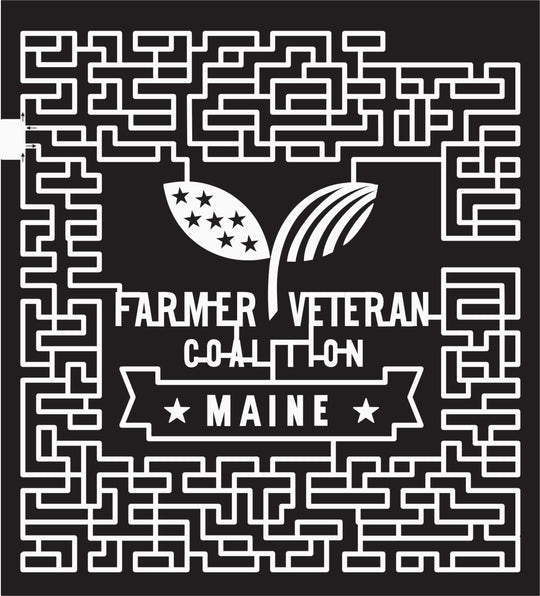 16_ME_Farmington, 2016, Maine, Farmington, leaf, stars, banner, farmer veteran coalition, logo