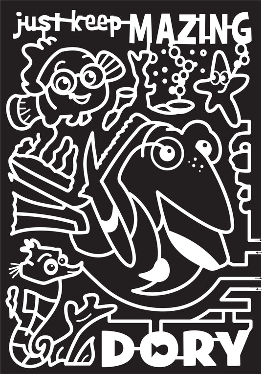 16_WI_Colgate, 2016, Wisconsin, Dory, fish, sea animals, ocean, fish, star fish, sea horse, bubbles