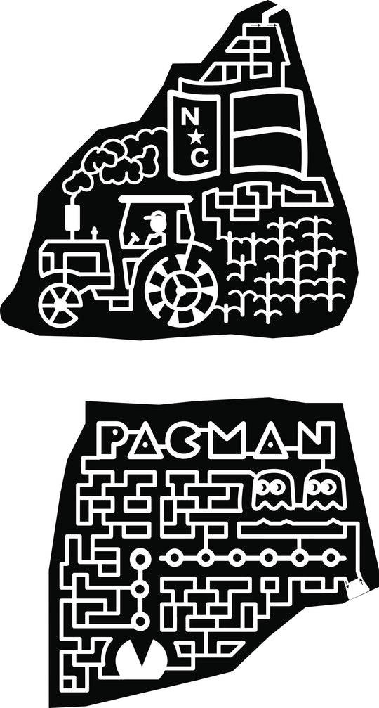 18.2_NC_Ruffin tractor N star C corn stalks flag pacman ghost