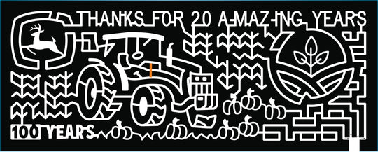 18_BC_Chilliwack1 thanks for 20 amazing years 100 years john deere tractor pumpkin pumpkins corn stalks corn