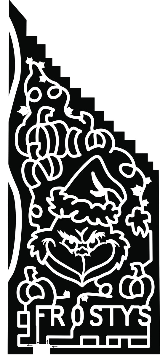 18_CA_Chino frosty's forest grinch santa hat pumpkins vines