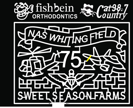 18_FL_Milton nas whiting field helicopter airplane army military badge fishbein orthodontics cat country 98.7