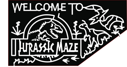 18_GA_Louisville Welcome to Jurassic Maze dinosaur plant t rex footprint