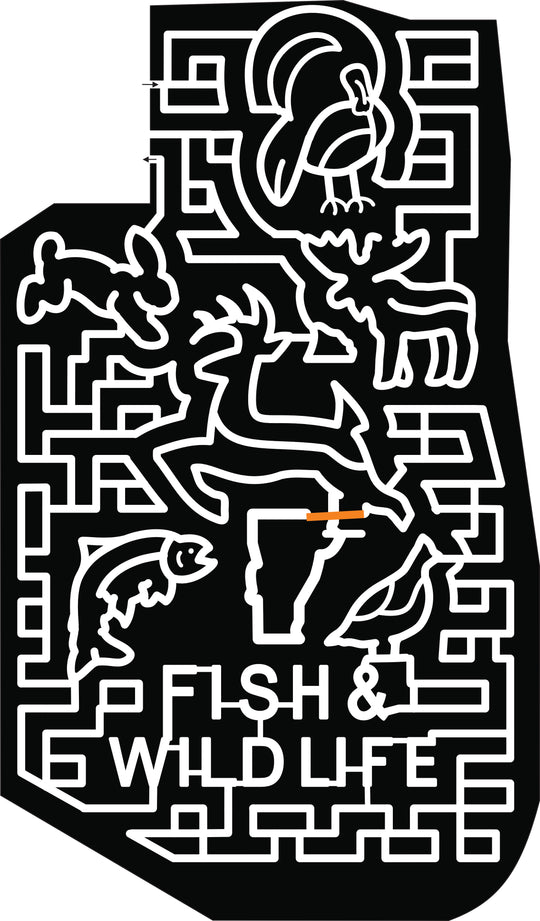 18_VT_Guilford fish & wildlife turkey rabbit moose fish bird deer Vermont state