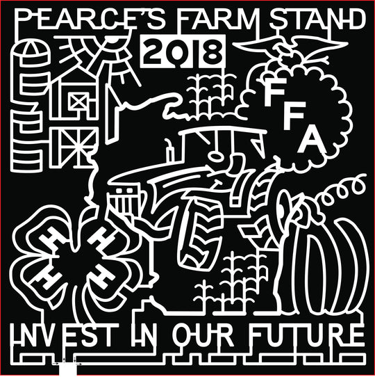 18_WI_Walworth pearce's farm stand invest in our future FFA 4-H clover silo barn sun corn eagle tractor pumpkin