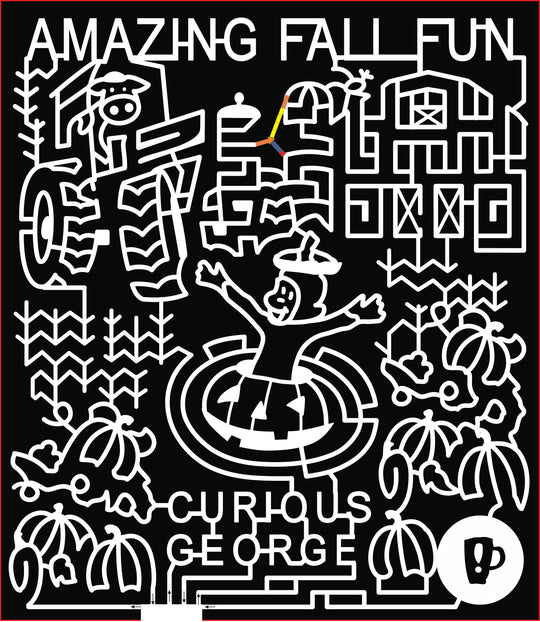 2017 17_IN_Waterloo, barn, tractor, animals, farm animals, pig, monkey, curious george, corn, plants, weeds, grass, pumpkins, vines, leaf, farming, cup.jpg