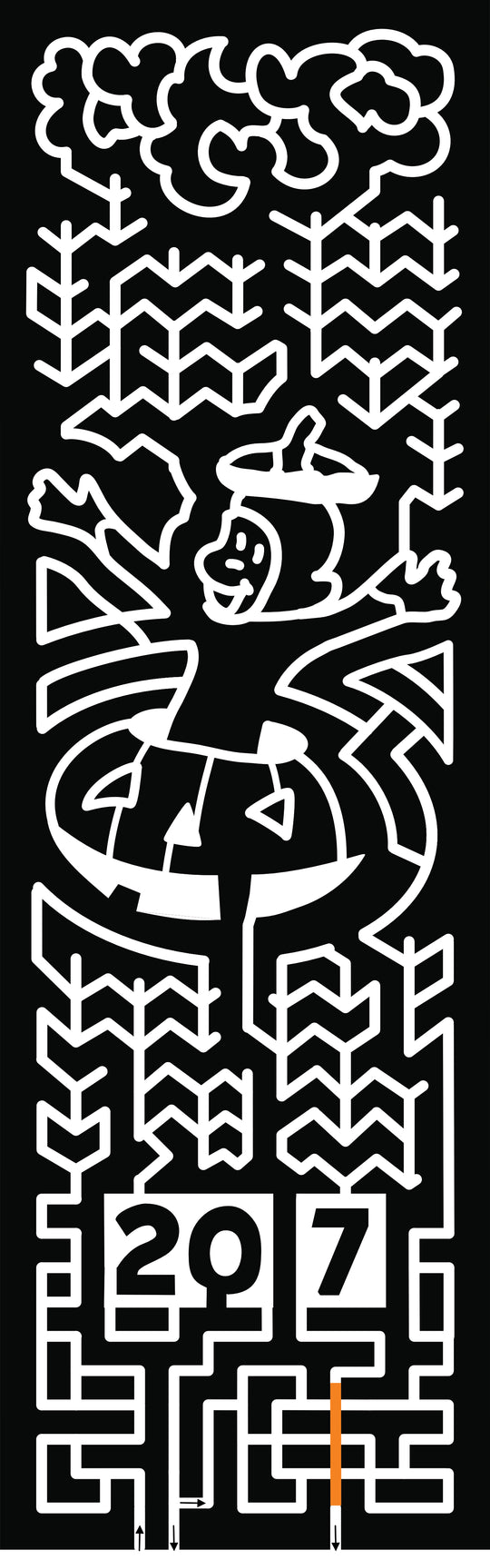 2017 17_NV_Fallon, curious george, pumpkin, corn, plants, grass, clouds, monkey, animal.jpg