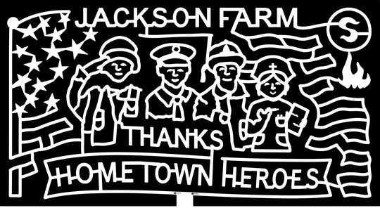 21_AR_Black Rock everyday heroes hero nurse military flag america firefighter police