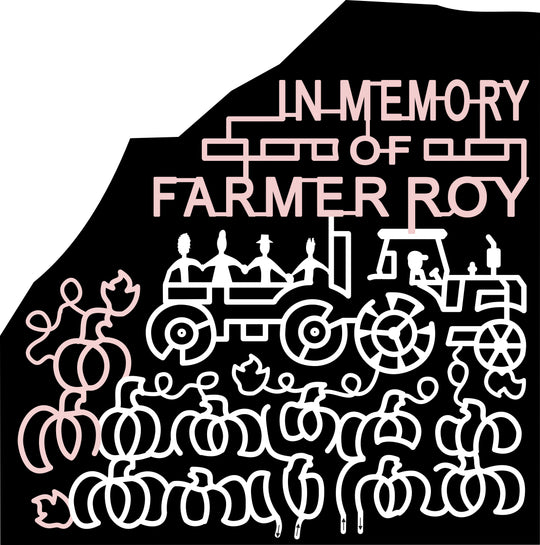 21_OK_Porter pumpkin vines leaves tractor people