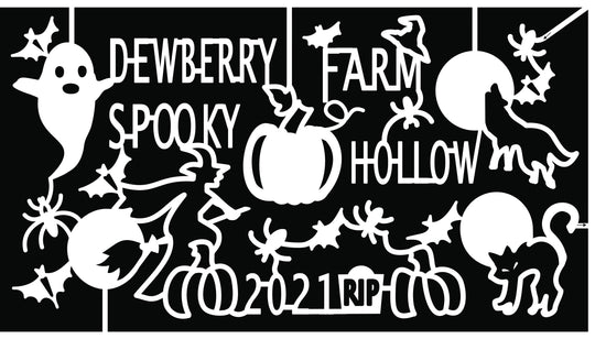 21_TX_Brookshire halloween ghost bat wolf cat moon pumpkin tombstone