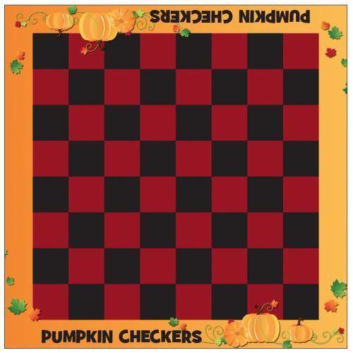 Artwork for Pumpkin Checkers Board