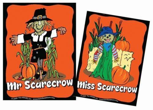 Mr and Miss Scarecrow Restroom Sign